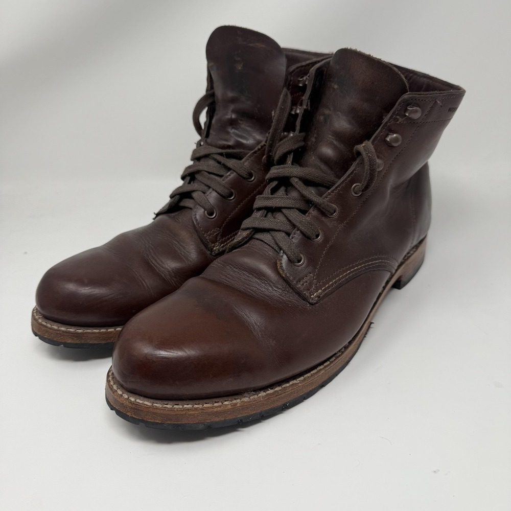 Wolverine 1000 Mile Boots Mens‎ Size 13 Brown Leather Lace Up Made USA Workwear